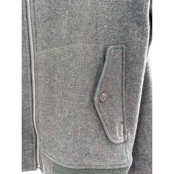 Woolrich Mens Outdoor Wool Jacket M Green Made In China - Picture 3 of 8
